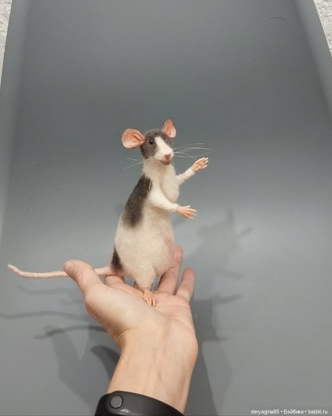 Крыс Роджер — Валяные игрушки из шерсти: сухое валяние (фото 3)