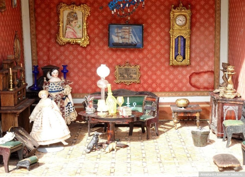 Антикварные домики — Антикварные куклы Mignonette (Миньонетта): карманные