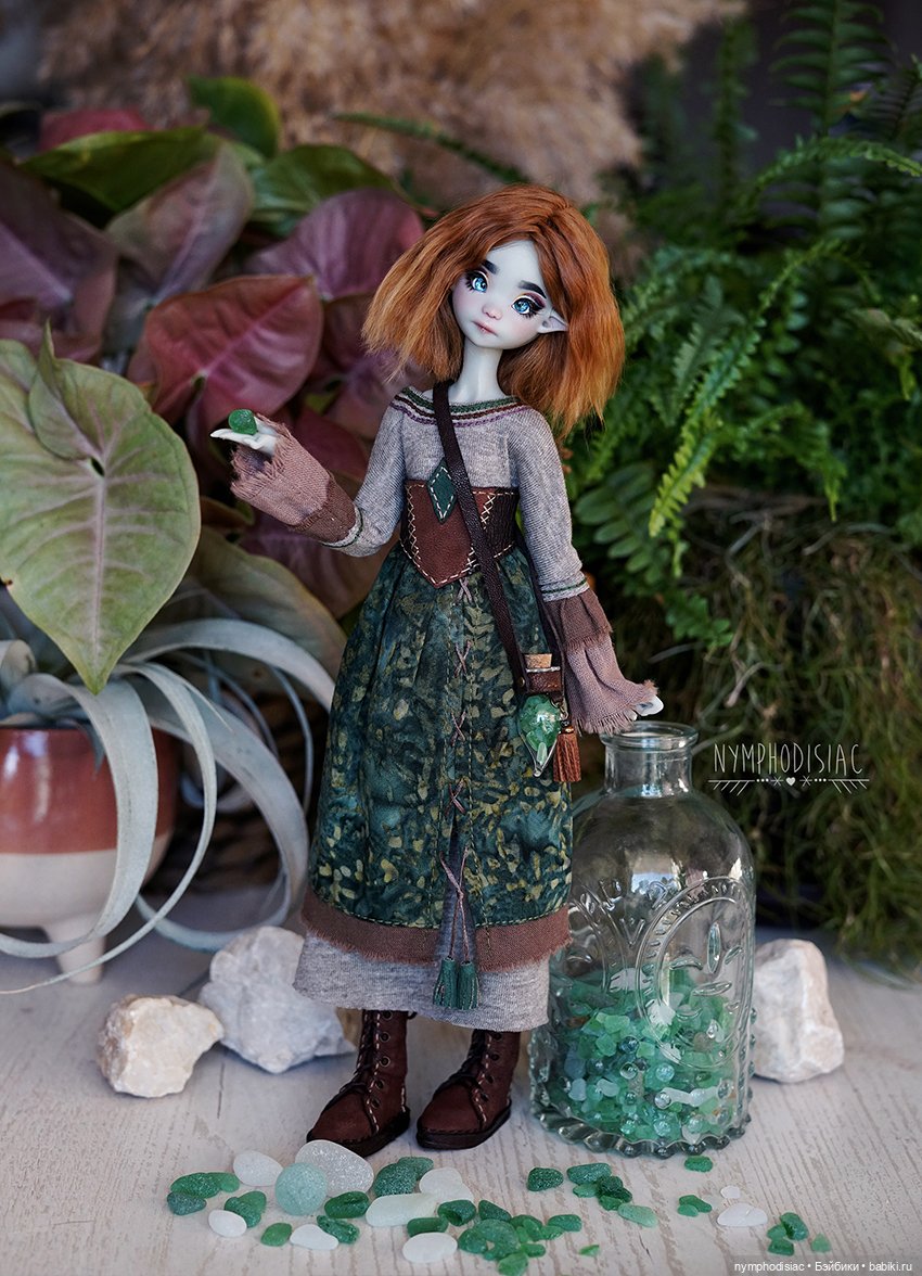 Собирательница морских стеклышек - авторский наряд для куклы 1/6 (фото 3)