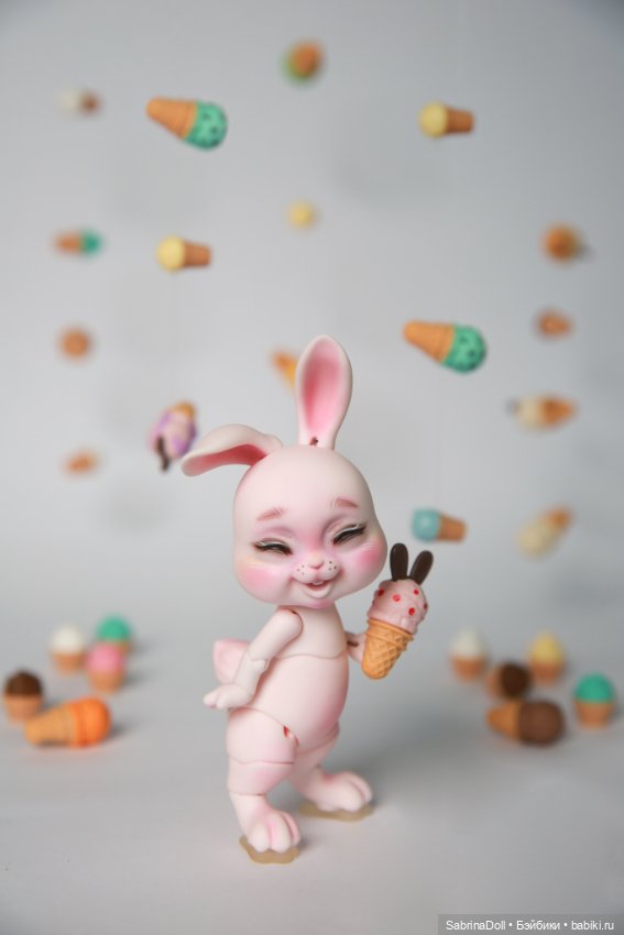 Сладкий розовый зайчик — Куклы Dollshe Craft (Доллше): BJD (БЖД) (фото 7)