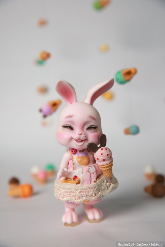 Сладкий розовый зайчик — Куклы Dollshe Craft (Доллше): BJD (БЖД)