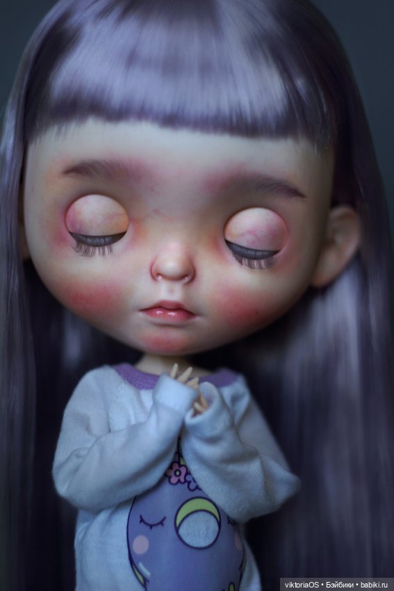 Лаванда 💜🤍💜 — Куклы Blythe (Блайз) ООАК: кастом (фото 4)
