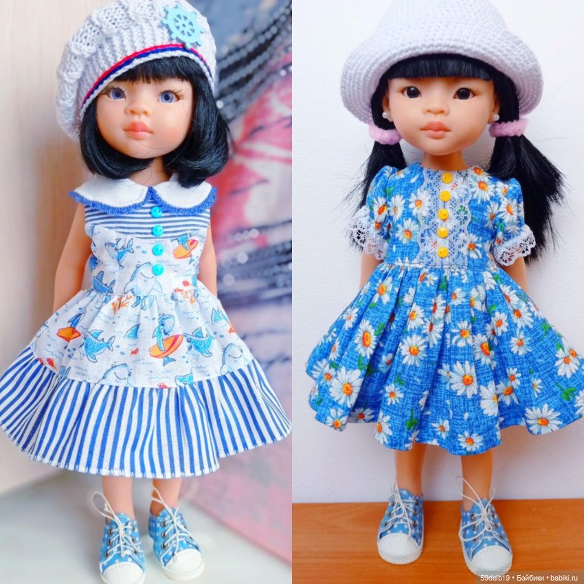 Куколки в голубом — Одежда и обувь для кукол своими руками: фото