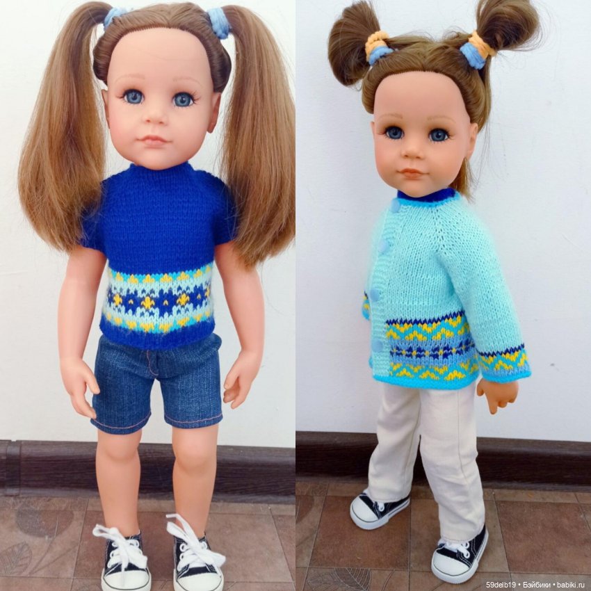 Куколки в голубом — Одежда и обувь для кукол своими руками: фото