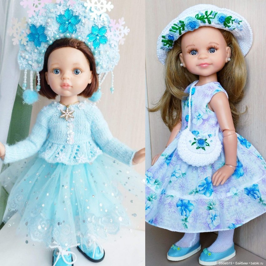 Куколки в голубом — Одежда и обувь для кукол своими руками: фото (фото 5)