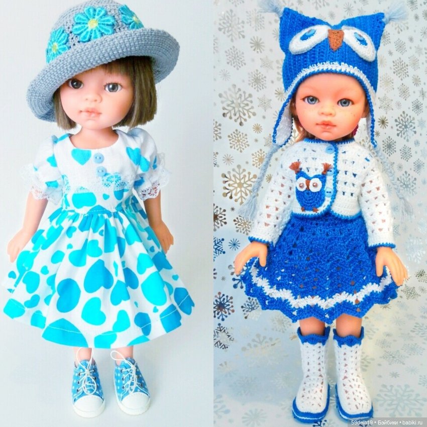 Куколки в голубом — Одежда и обувь для кукол своими руками: фото (фото 8)
