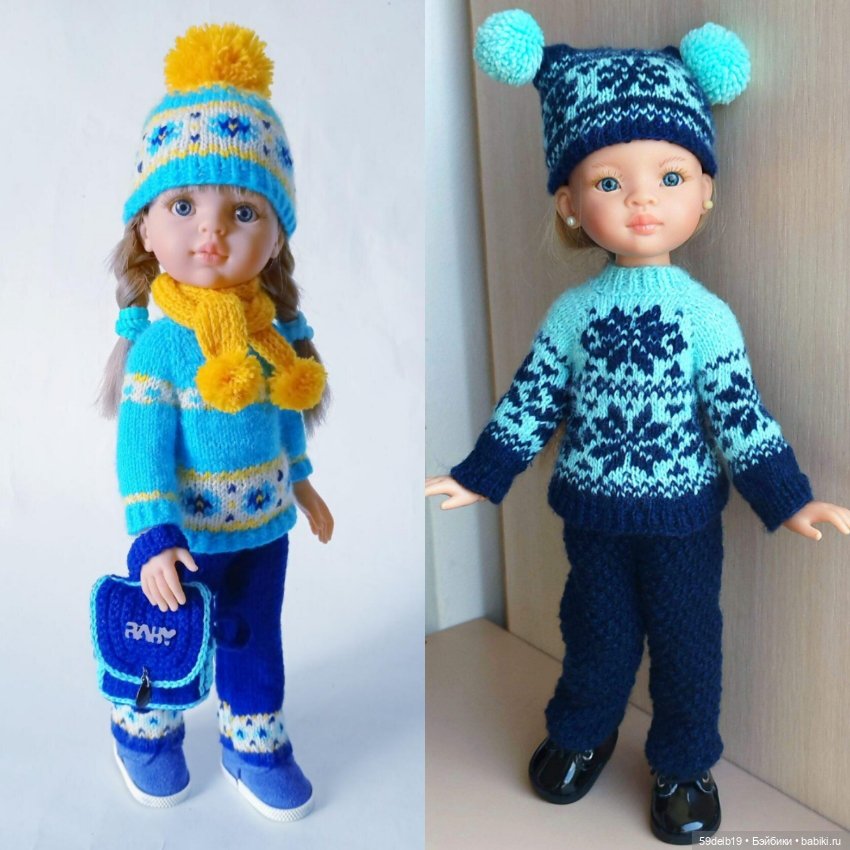 Куколки в голубом — Одежда и обувь для кукол своими руками: фото