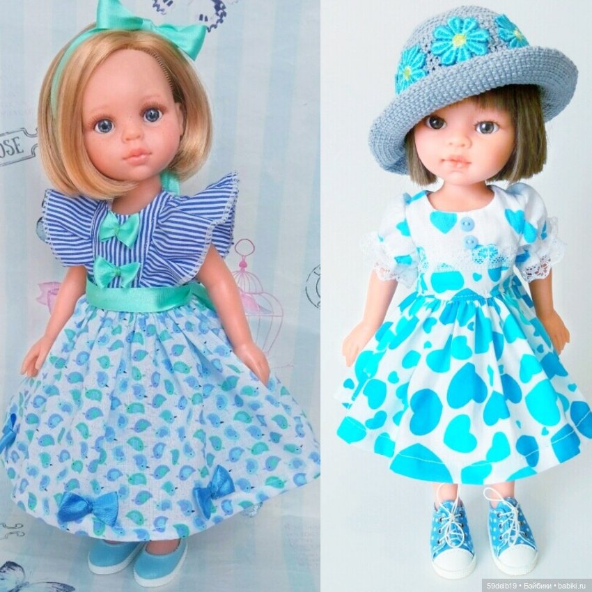 Куколки в голубом — Одежда и обувь для кукол своими руками: фото