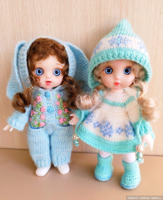 Куколки в голубом — Одежда и обувь для кукол своими руками: фото