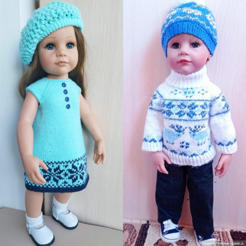 Куколки в голубом — Одежда и обувь для кукол своими руками: фото