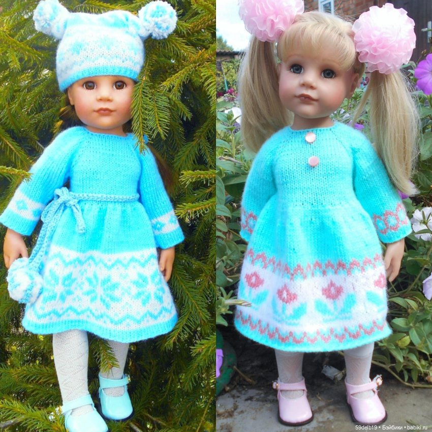 Куколки в голубом — Одежда и обувь для кукол своими руками: фото