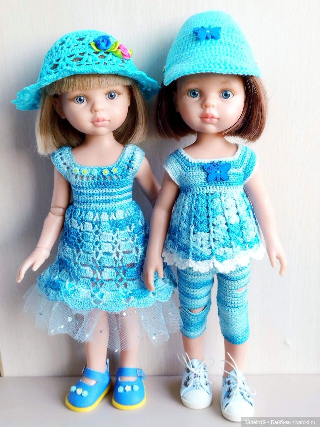 Куколки в голубом — Одежда и обувь для кукол своими руками: фото