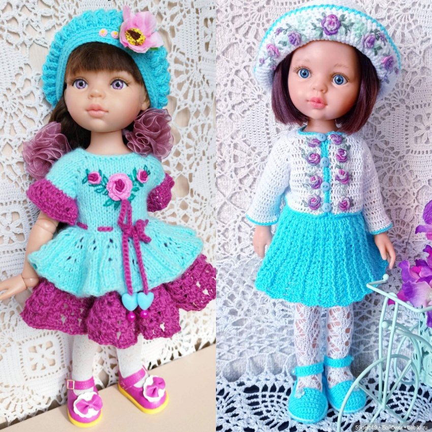 Куколки в голубом — Одежда и обувь для кукол своими руками: фото (фото 3)