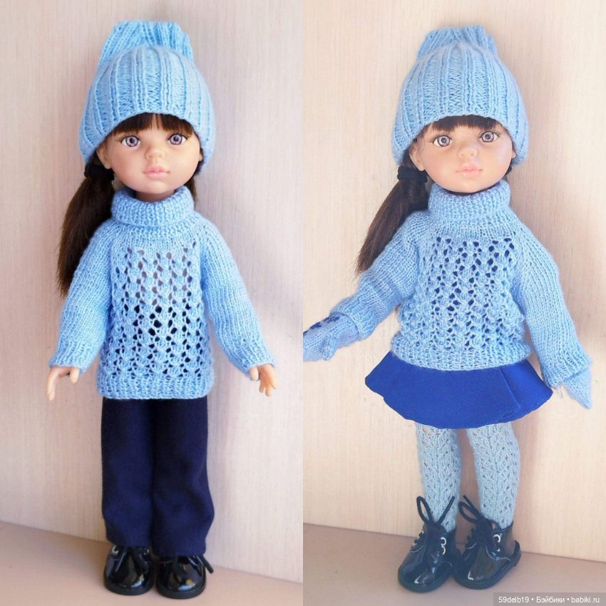 Куколки в голубом — Одежда и обувь для кукол своими руками: фото (фото 6)