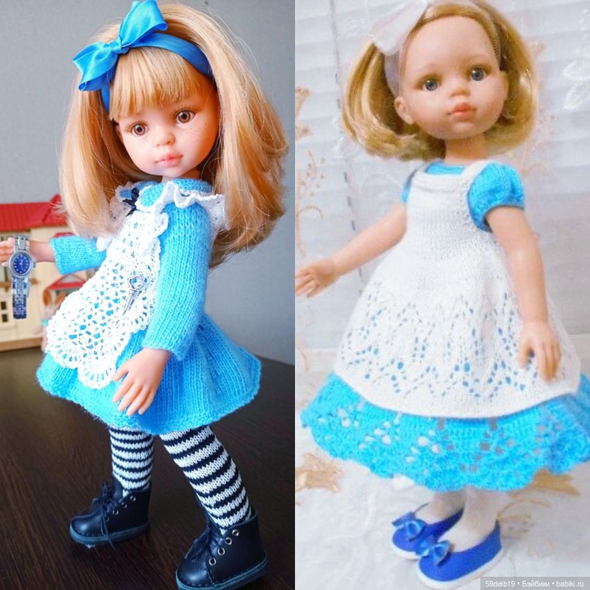 Куколки в голубом — Одежда и обувь для кукол своими руками: фото (фото 9)
