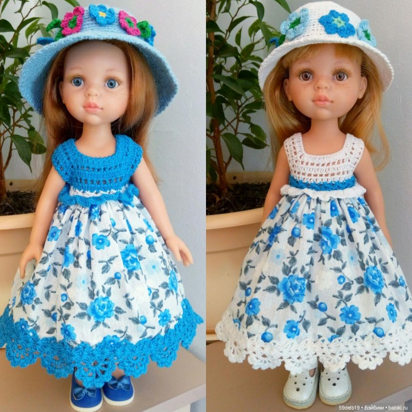 Куколки в голубом — Одежда и обувь для кукол своими руками: фото