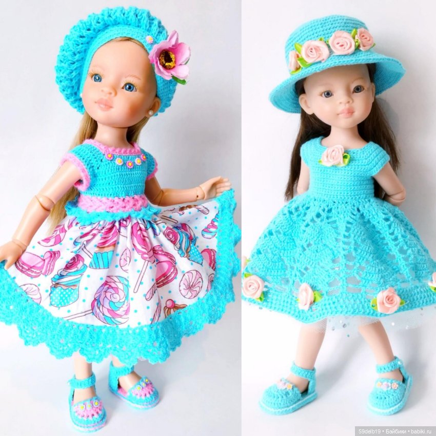 Куколки в голубом — Одежда и обувь для кукол своими руками: фото