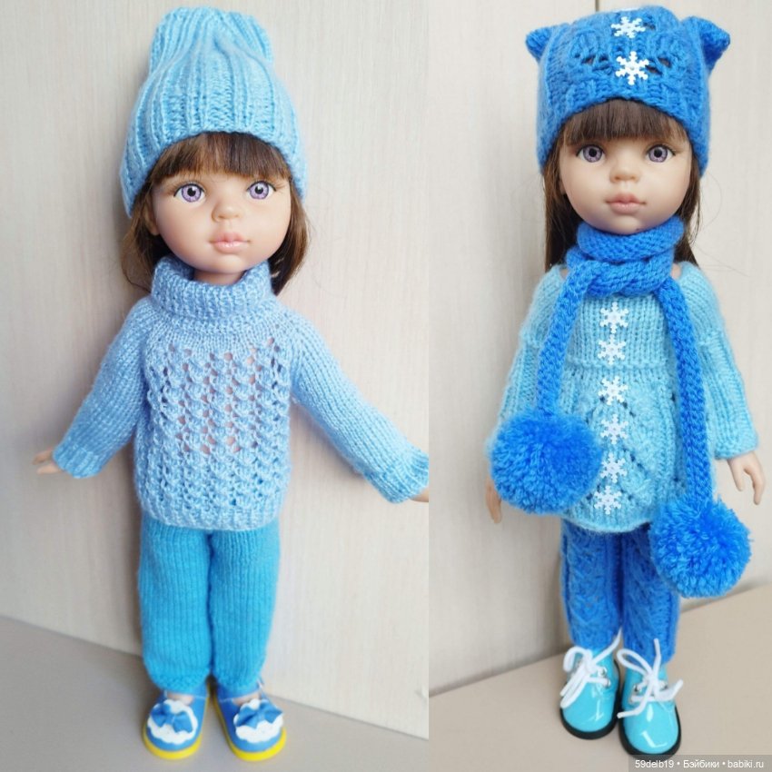 Куколки в голубом — Одежда и обувь для кукол своими руками: фото