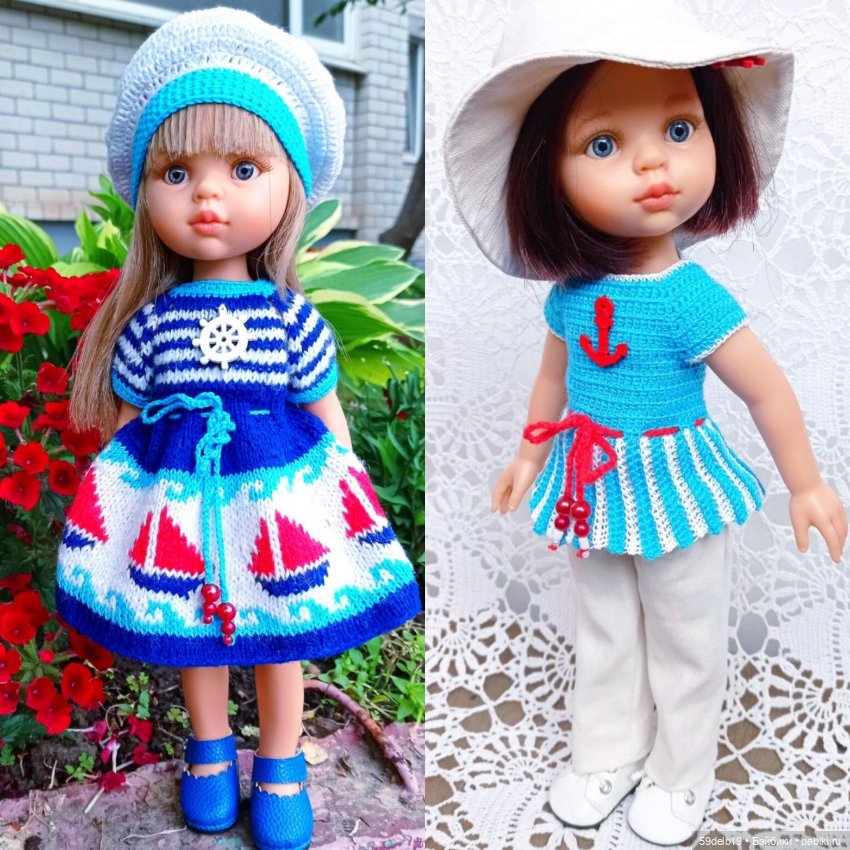 Куколки в голубом — Одежда и обувь для кукол своими руками: фото (фото 4)