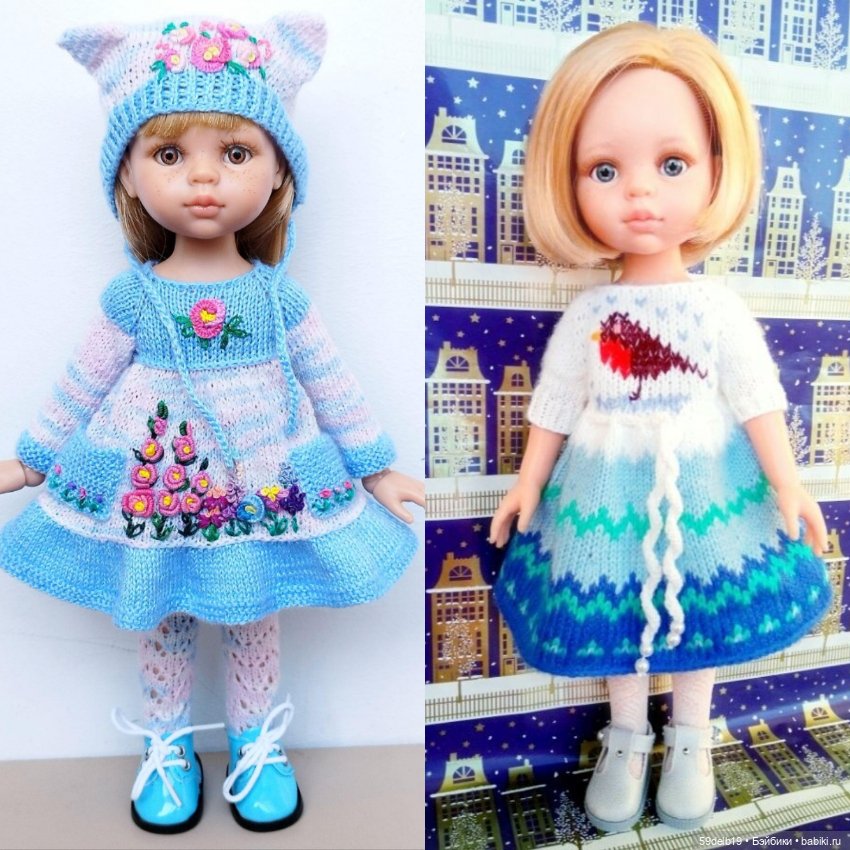 Куколки в голубом — Одежда и обувь для кукол своими руками: фото (фото 2)
