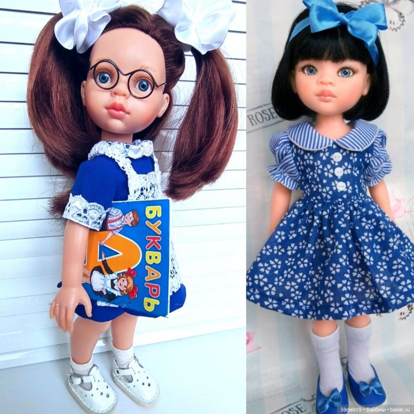 Куколки в голубом — Одежда и обувь для кукол своими руками: фото