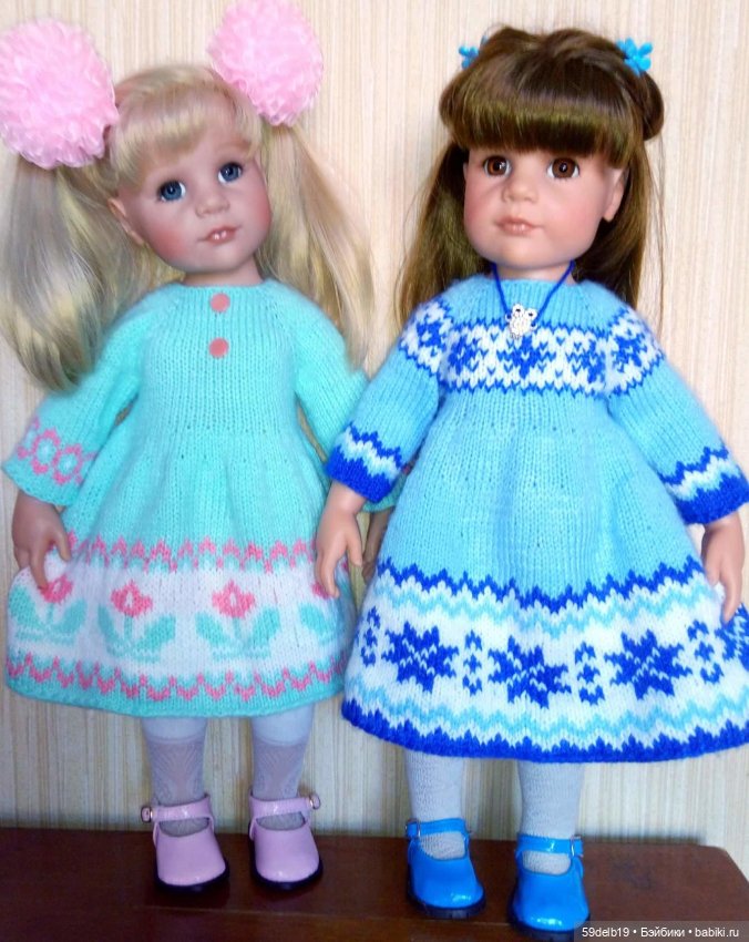 Куколки в голубом — Одежда и обувь для кукол своими руками: фото
