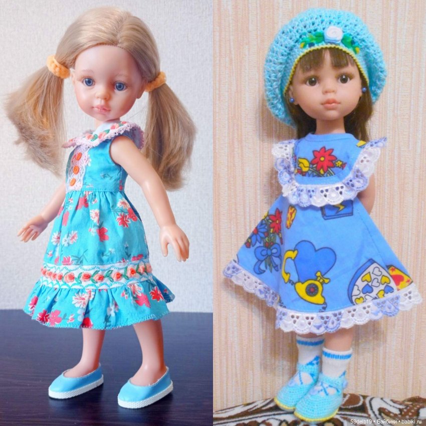 Куколки в голубом — Одежда и обувь для кукол своими руками: фото (фото 10)