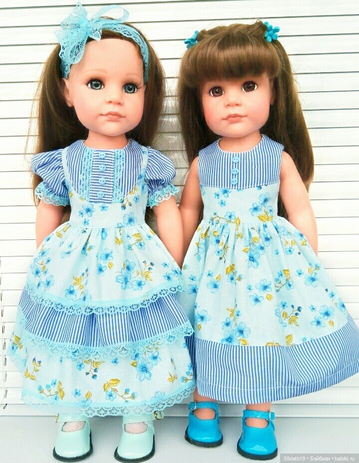 Куколки в голубом — Одежда и обувь для кукол своими руками: фото