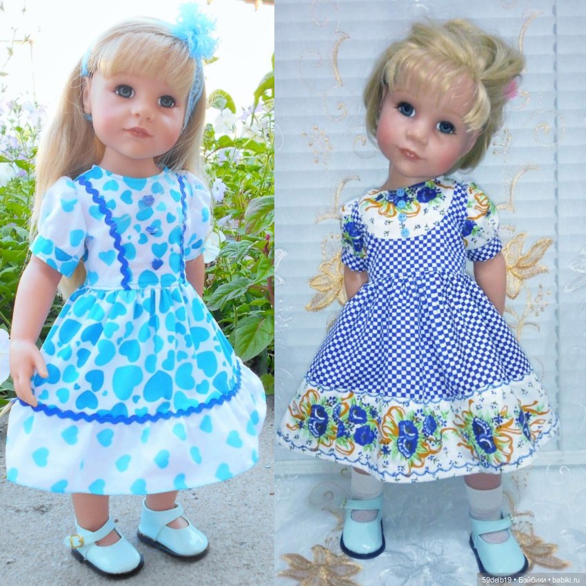 Куколки в голубом — Одежда и обувь для кукол своими руками: фото