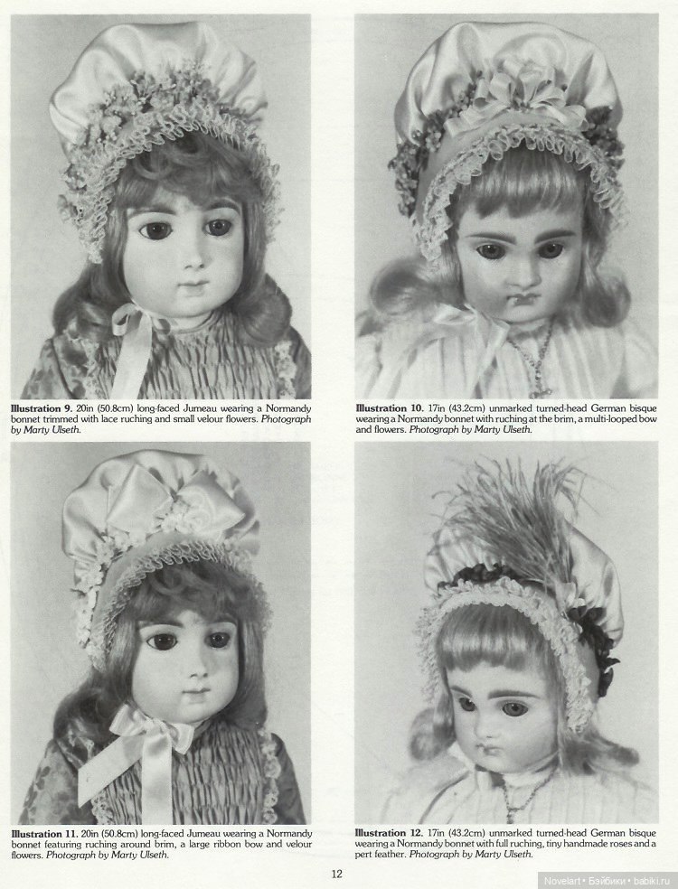 Старинные шляпки для кукол: выкройки боннетов