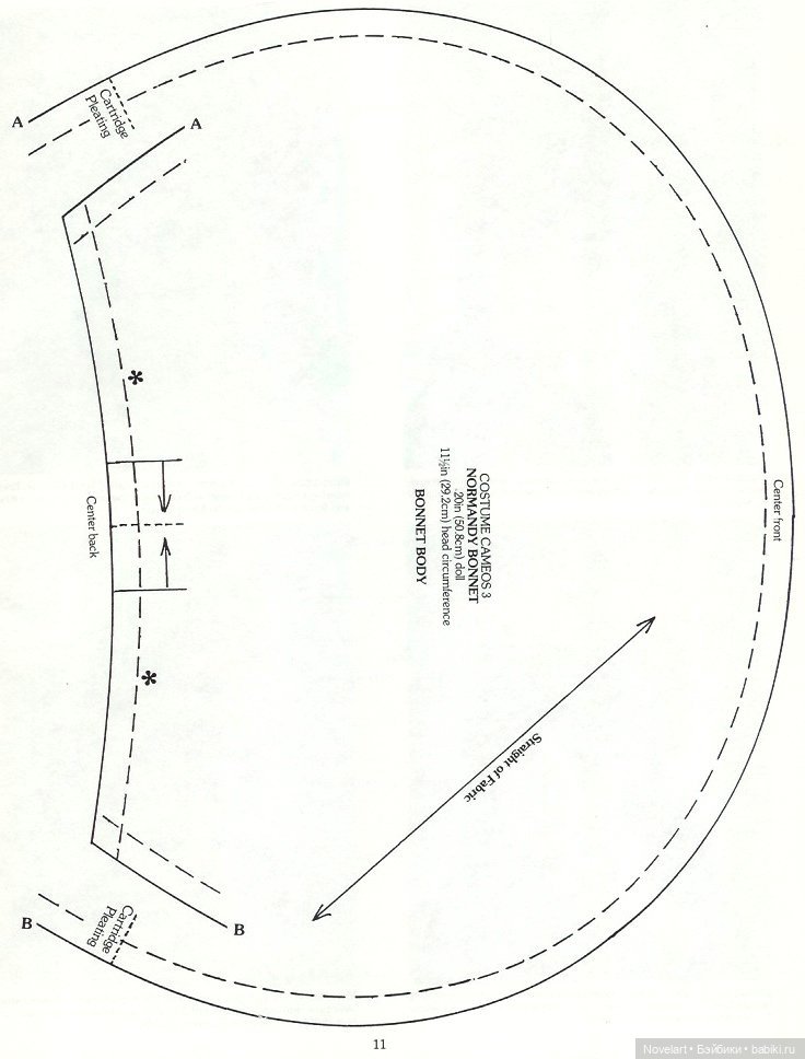 Старинные шляпки для кукол: выкройки боннетов