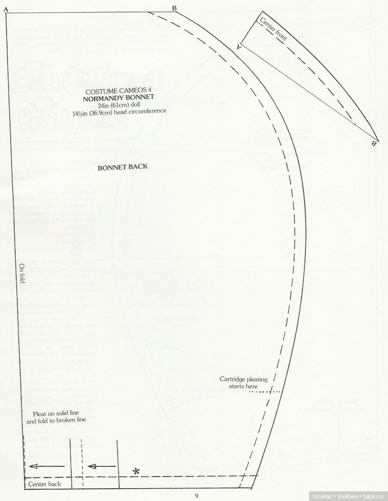 Старинные шляпки для кукол: выкройки боннетов
