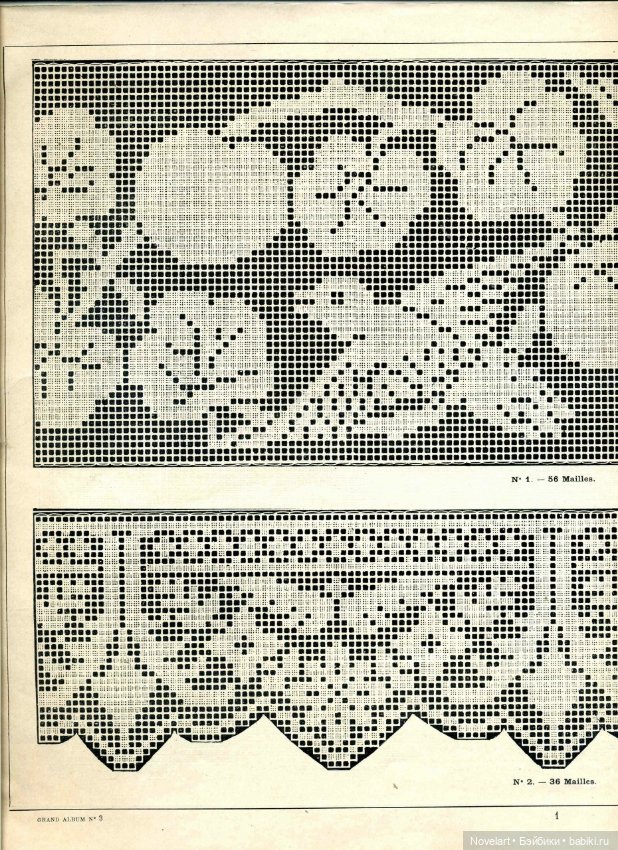 Старинная филейная вышивка. Схемы