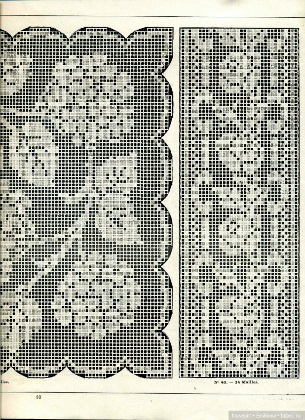 Старинная филейная вышивка. Схемы