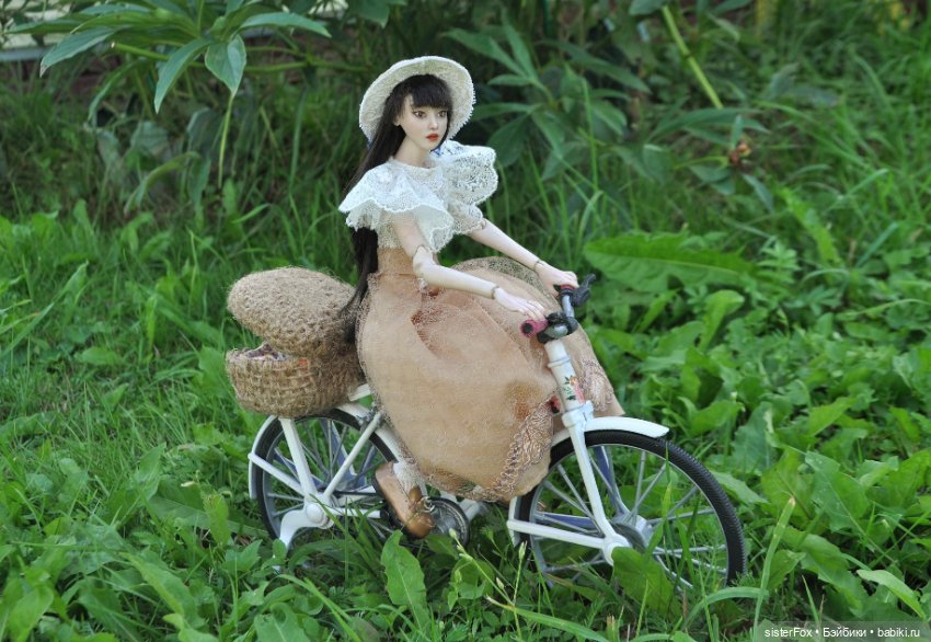 Велосипед — Авторские фарфоровые куклы (OOAK): ручная работа