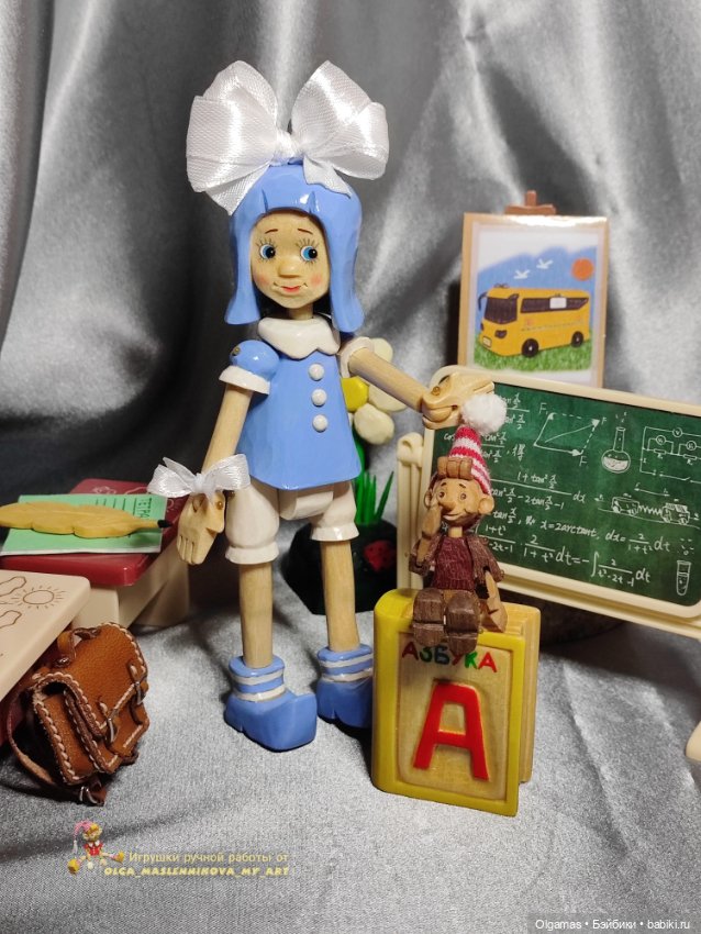 Мальвина💙 — Авторские игрушки из дерева: резьба (фото 4)