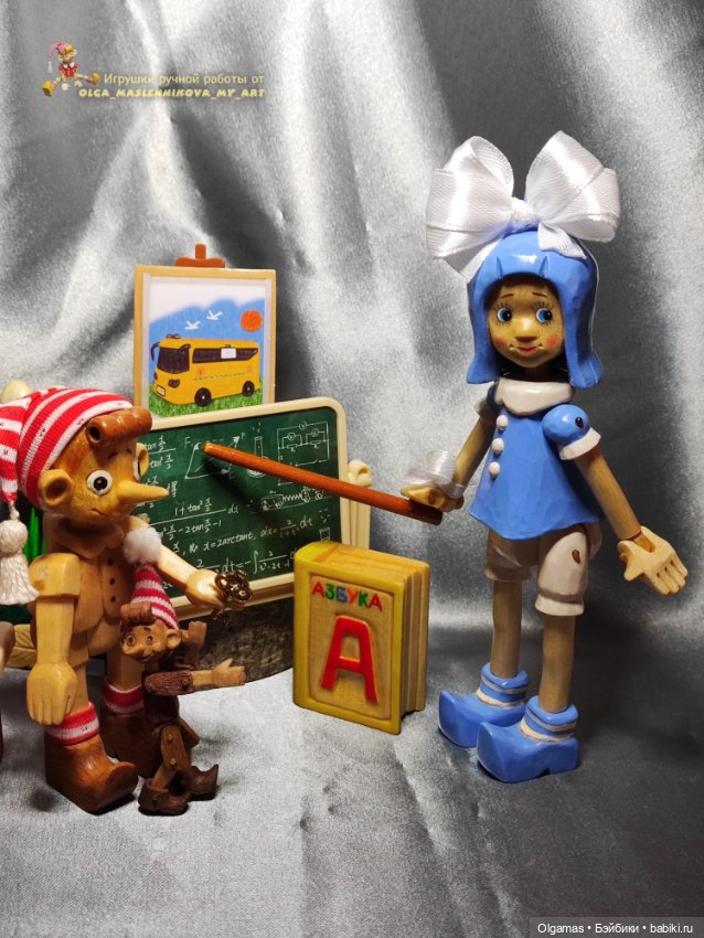 Мальвина💙 — Авторские игрушки из дерева: резьба (фото 6)