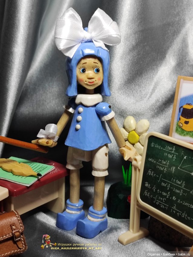 Мальвина💙 — Авторские игрушки из дерева: резьба (фото 5)
