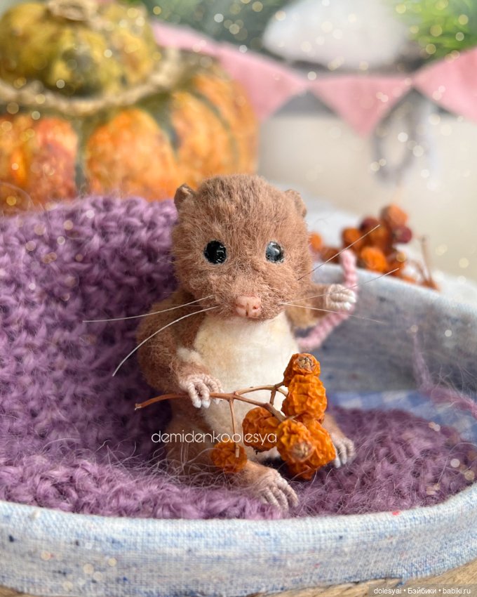 Полевой мышонок Пиф 🐭✨ — Авторские игрушки из разных материалов: синельная проволока (фото 5)