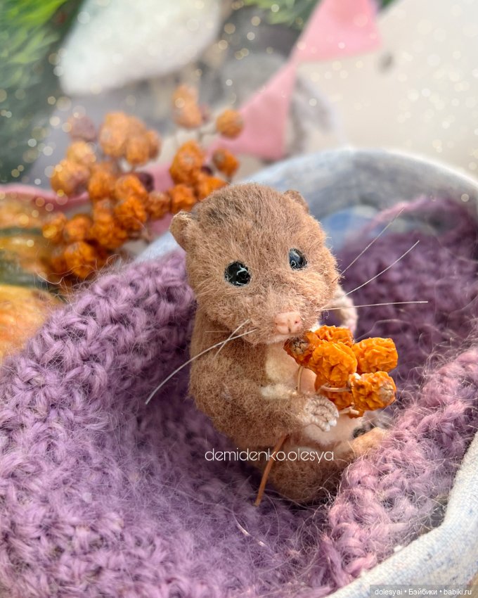 Полевой мышонок Пиф 🐭✨ — Авторские игрушки из разных материалов: синельная проволока