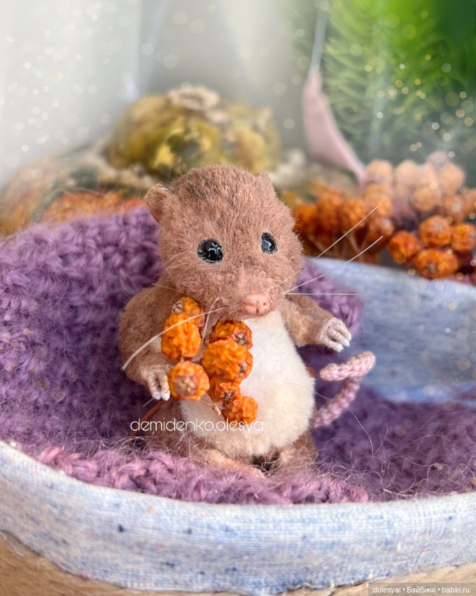 Полевой мышонок Пиф 🐭✨ — Авторские игрушки из разных материалов: синельная проволока (фото 2)