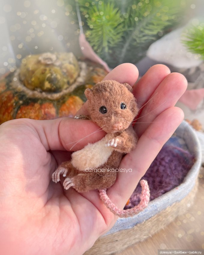 Полевой мышонок Пиф 🐭✨ — Авторские игрушки из разных материалов: синельная проволока (фото 3)