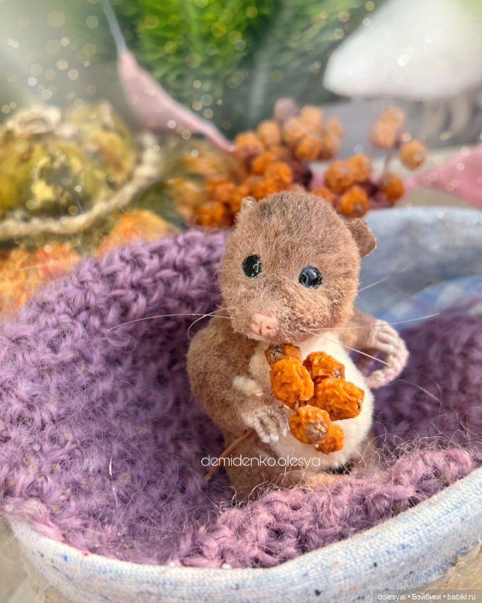 Полевой мышонок Пиф 🐭✨ — Авторские игрушки из разных материалов: синельная проволока (фото 7)