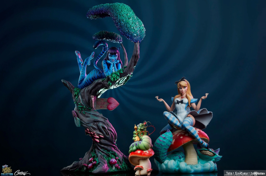 Sideshow - статуя Леди Чеширская Кошка (фото 3)