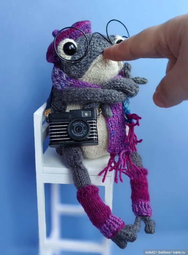 Жабка-фотограф — Вязаные игрушки и амигуруми: крючком (фото 9)