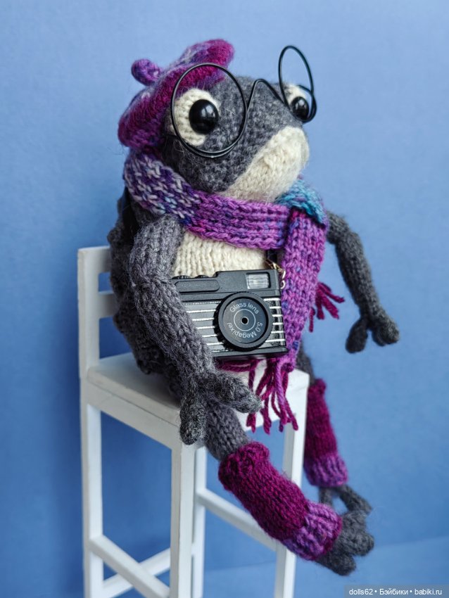 Жабка-фотограф — Вязаные игрушки и амигуруми: крючком (фото 6)