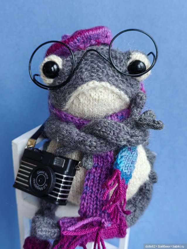 Жабка-фотограф — Вязаные игрушки и амигуруми: крючком (фото 8)