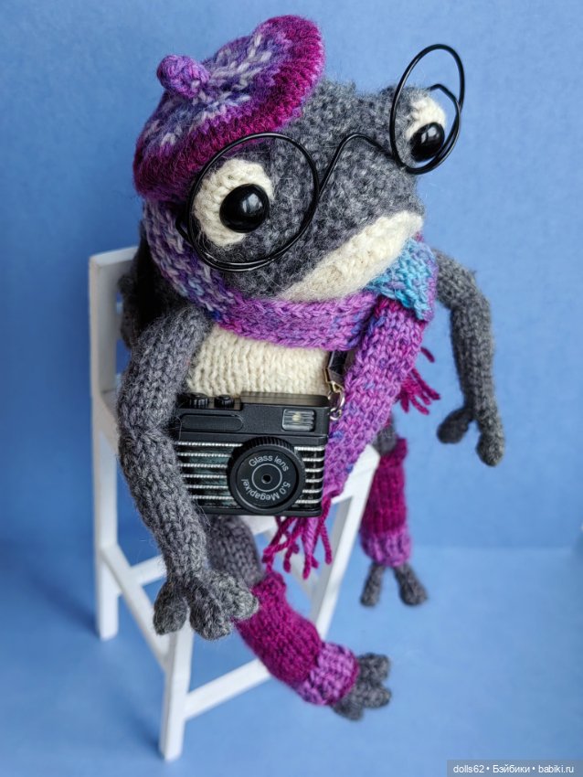 Жабка-фотограф — Вязаные игрушки и амигуруми: крючком (фото 5)