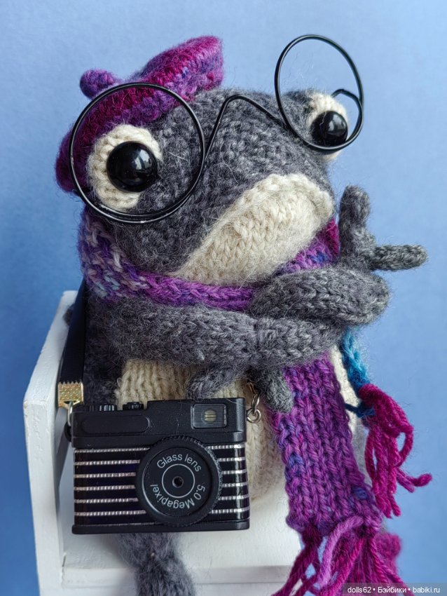 Жабка-фотограф — Вязаные игрушки и амигуруми: крючком (фото 2)