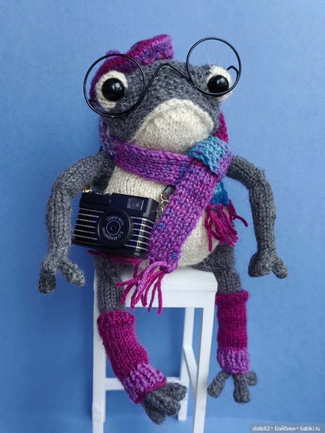Жабка-фотограф — Вязаные игрушки и амигуруми: крючком (фото 7)